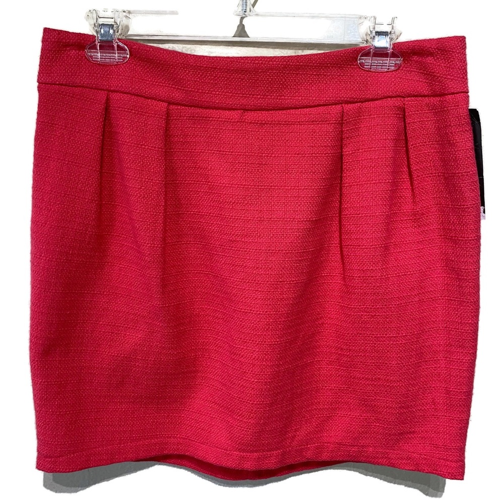 Mossimo Red Textured Mini Skirt